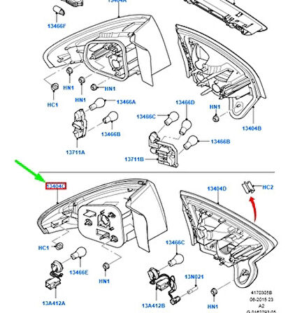 Stop Lambası Dıs Sol Sedan Ford Mondeo Bm 07- (Oem No: Bs71 13405 Ce)