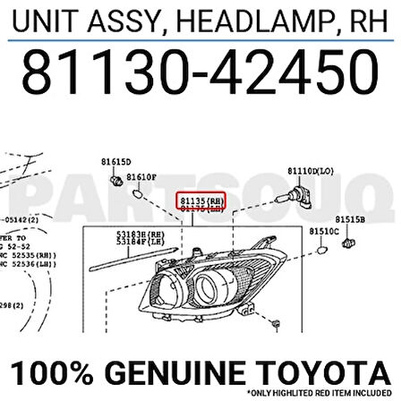 Far Rav408-09 Motorlu Sağ (Oem No: 81130-42450)
