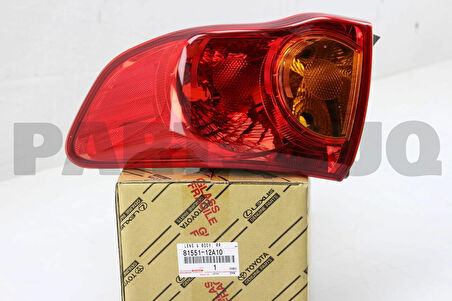 Stop Lambası Dıs Sag . Japon Corolla (E15) 1.33:1.6:1.4 D4D 07-10 (Oem No: 81551-12A10)