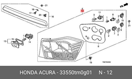 Stop Lambası Sol Japon Cıty (Gm) Benzin 09-11 (Oem No: 33550-Tm0-G01)
