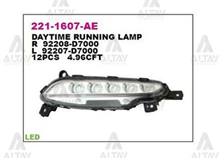 Gündüz Farı Tucson 2015-2018 Led Ön Sağ (1 Adet)