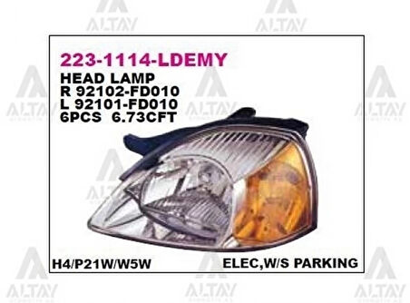 Far Rio 2003-2006 Motorlu Sarı Sağ (1 Adet) (Oem No: 92102-Fd020)