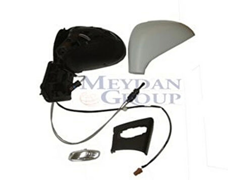 2006-2012 Peugeot 207 Kapı Aynası Sol Manuel-Sinyalli-Gri Kapaklı 2+2 Fişli (Famella) (Adet) (Oem No:96805881Xt)