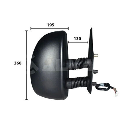 Dıs Dıkız Aynası Sağ Mekanik Uzun Kol Çift Aynali Fıat Ducato-Boxer-Jumper Bm 2000-2006 (Oem No: 1325628080)