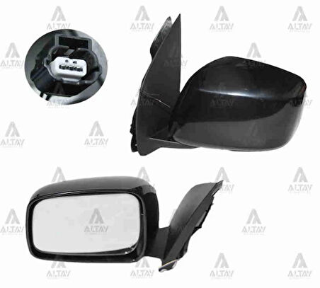 Dış Dikiz Aynası Pıckup 2006 Sonrası  Navara Elektrikli Isıtmalı Siyah Sol (Oem No:96301-Eb110) (Adet)