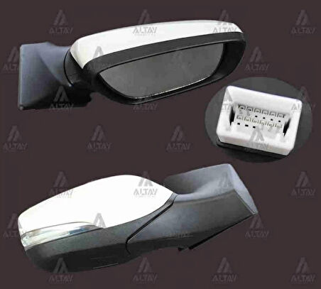 Ayna Dış Dikiz Elantra 2011-2016 Elektrikli Sinyalli Sağ (1 Adet) (Oem No: 87620-3X170)