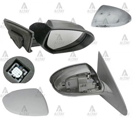 Dış Dikiz Aynası Mazda 3 2009-2013 Elektrikli Isıtmalı Otomatik Katlanır Sağ (Oem No:Bcd2-69-12Zd) (Adet)