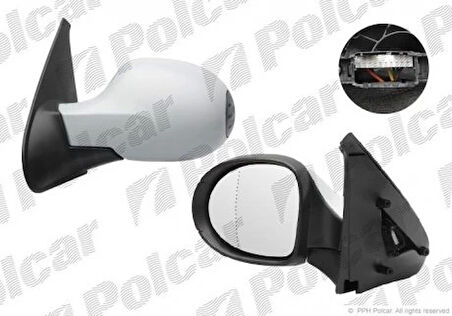 Dıs Dıkız Aynası Sağ 10H7P-Elektrıklı Isıtmalı Astarlı Sensörlü Renault Clıo Symbol Thalıa Bm 08-12 (Oem No: 7702298007)