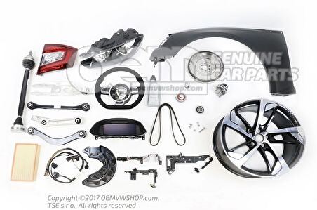 Volkswagen Polo- 8- 21/24; Arka Tampon Astarlı/4 Sensör Delikli (Tyg) (Oem No: 2G6807417Qgru)