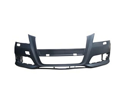 2009-2012 Audi A3 Ön Tampon Gri (Sis-Panjur Delikli-Sensör Deliksiz-Far Yıkama Delikli) (Tw) (Adet) (Oem No:8P0807105Fgru)
