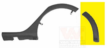 2013-2019 Dacıa Sandero Arka Tampon Dodik Plastiği Sol Siyah Kısa (Adet) (Oem No:850778982R)