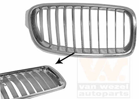 2012-2014 Bmw 3 Serisi Ön Panjur Sağ Nikelajlı İç Petekleri Gri (Modern Line) (Tw) (Adet) (Oem No:51137263480)