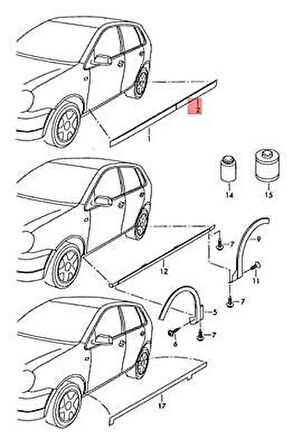 Tampon Bandı Polo 07-10 Sol None (Oem No: Vw-6Q0853073A)