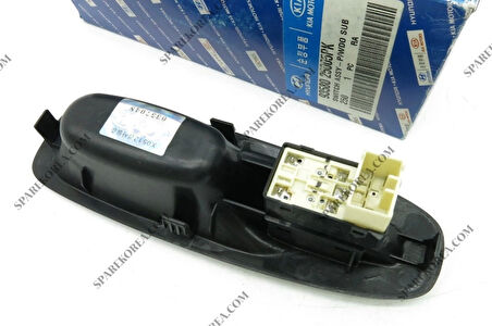 Düğme Cam Açma Accent 03-06 Siyah Sağ (Oem No: 93580-25005Pk)