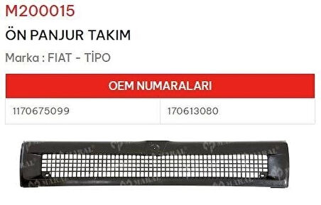 Panjur Tipo Ön Takım (Oem No: 1170675099 - 170613080)