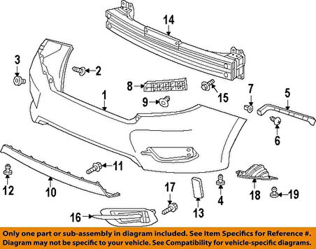Tampon Bağlantı Braketi Cıvıc Arka 16-22 Fc5 Sol (Oem No: 71555-Tba-A00)
