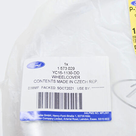 Jant Kapagı Ford Transıt V-184 Bm 01- (Oem No: Yc15 1130 Dd)