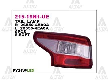 Stop Lambası Qashqai 2014 Sonrası Ledli Sol (Oem No:265554Ea0A)