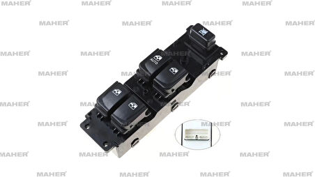 Cam Açma Düğmesi I-2020 Sol (Dörtlü) (Oem No:935701J102)