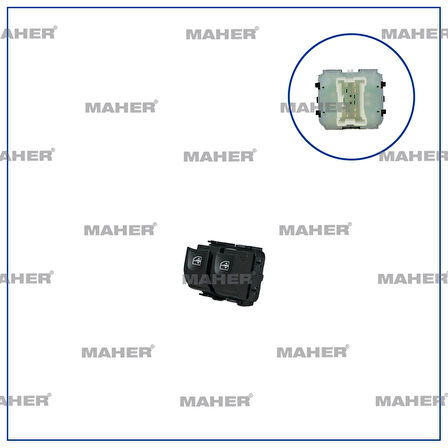 Dügme Cam Açma Kangoo Iıı / Logan Iı / Sandero Iı / Dokker / Duster / Lodgy (Çıftlı) Turuncu Isık Sol (Oem No:254110431R)