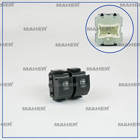 Cam Açma Düğmesi Clio Iv / Symbol / Captur / Sandero / Lodgy / Dokker (Çiftli) Beyaz Işık Sol (Oem No:254118722R)