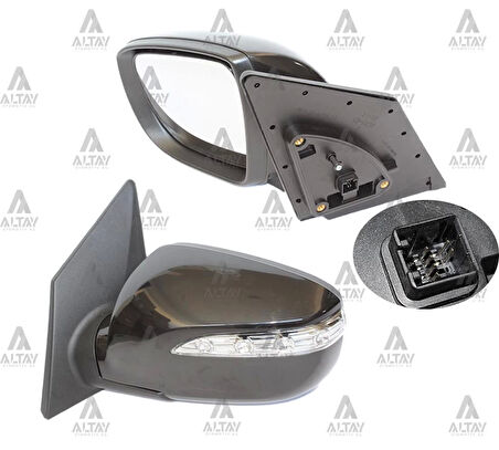 Ayna Dış Dikiz Ix-35 2010-2015 Elektrikli Sinyalli Isıtmalı Sol (Oem No:876102Y070)