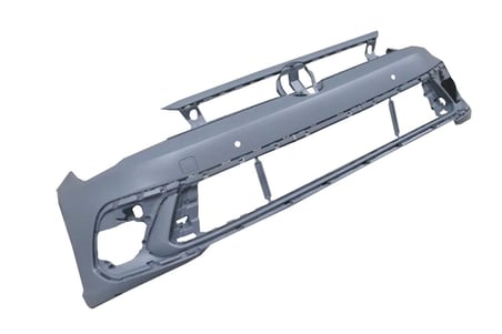 Volkswagen Polo- 8- 2021-2024  Ön Tampon Astarlı Gri/Braketli/2 Sensör Delikli (Tyg) (Oem No:2G0807217Akgru)