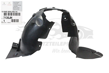 Çamurluk Davlumbazı 206 + Hb  2011-2013 Plus Ön Sol (Oem No:7136Jh)