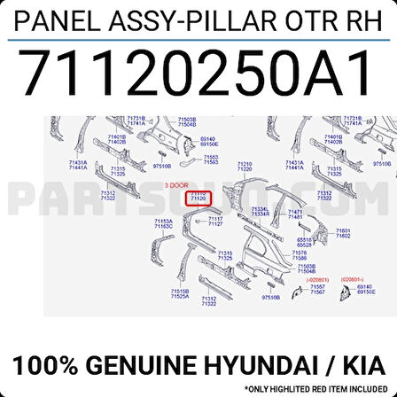 Direk Sacı Dış Accent 2003-2006 Ön Sağ (Oem No:71120250A1)