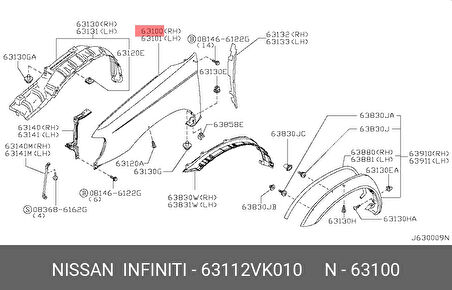 Çamurluk Pıckup 2003 Sonrası Skystar (Dodikli Tip) Ön Sağ (Oem No:63112Vk010)