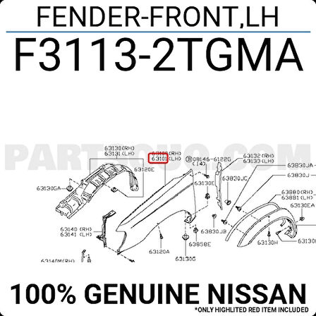 Çamurluk Pıckup 2003 Sonrası Skystar (Dodiksiz Tip) Ön Sol (Oem No:63113Vk000)