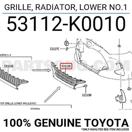Tampon Panjurusı Yaris 2020 Sonrası Ön (Oem No:53112K0010)