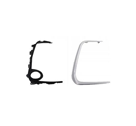 Toyota Corolla- E210- 2019-2024  Sis Lamba Kapağı Sağ Sis Delikli Nikelajlı İç Dış Set (2 Parça) (Oem No:5212502401)