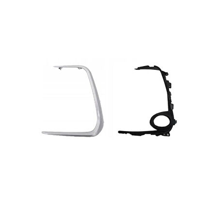 Toyota Corolla- E210- 2019-2024  Sis Lamba Kapağı Sol Sis Delikli Nikelajlı İç Dış Set (2 Parça) (Oem No:5212602391)