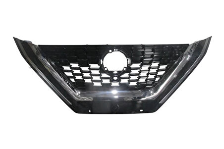 Nissan Qashqai- J12- 2022-2024  Ön Panjur Siyah Nikelaj Çıtalı Kamera Delikli (Tyg) (Oem No:623106Ua2A)