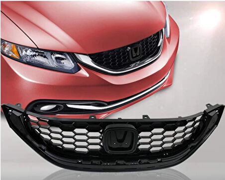 Honda Civic- Sd- 2014-2016  Ön Panjur Üst Nikelajı (Japon/Kore Tipi) (Tyg) (Oem No:71122Tr3A01)