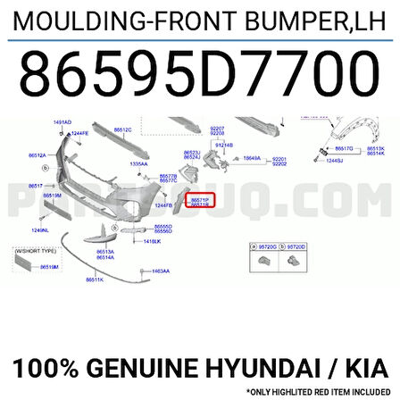 Hyundai i10 2011-2013 Ön Tampon Bağlantı Braketi Sağ Oem No (865920X200)