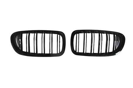 bmw 5 serı- 5 serisi- 2010-2016  ön panjur sağ/sol set (2 parça) (çıft çıtalı) (pıano sıyah) Oem No (A0103198)