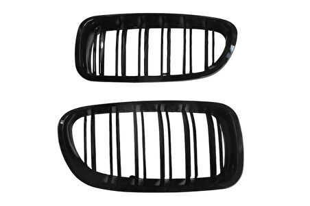 bmw 3 serı- 3 serisi- 2009-2011  ön panjur sağ/sol set (2 parça)pıano sıyah (çıft çıtalı) (lcı) Oem No (A0903198)