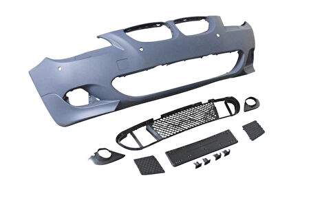 bmw 5 serı- 5 serisi- 2004-2007  ön tampon (ızgaralı//plaka plast.)sen.delıklı 24mm/f.yık.lı) (m-tech) astarl Oem No (A51117897208S1)