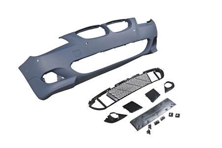bmw 5 serı- 5 serisi- 2004-2007  ön tampon (ızgaralı//plaka plast.)sen.delıklı 18mm/f.yık.lı) (m-tech) astarl Oem No (A51117897208S2)