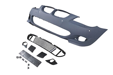 bmw 5 serı- 5 serisi- 2004-2007  ön tampon (ızgaralı//plaka plast.)sen.delıklı 18mm/f.yık.lı) (m-tech) astarl Oem No (A51117897208S2)