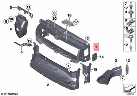 Bmw 1 Serisi 2012-2015 Ön Çamurluk Davlumbazı Önün Arkası Sağ (Lcı) (Oem No (A51717241846))