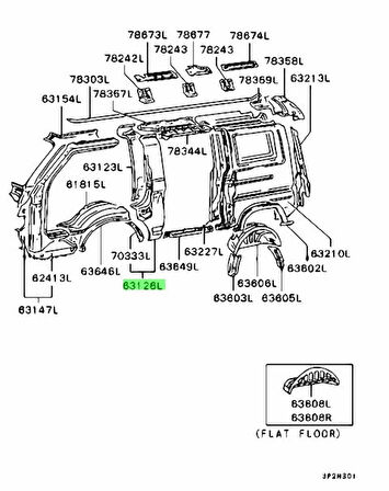 Mitsubishi L300 Mandal Sürgülü Cam Oem No (MB416320)