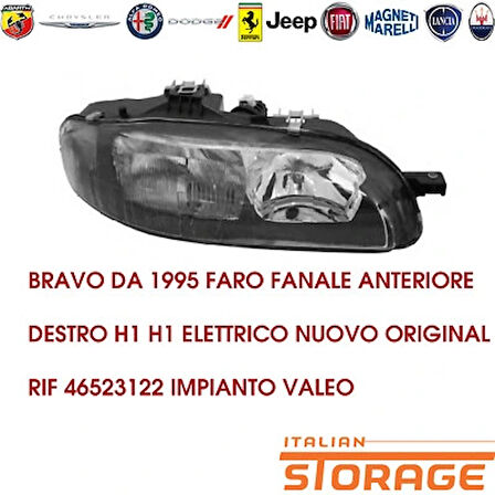 Bravo-A 1996-2001 Far Yarım Çizgili Sağ Oem No (46523122)