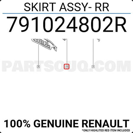 Clio Symbol Arka Panel İç 2012- Oem No (791024802R)
