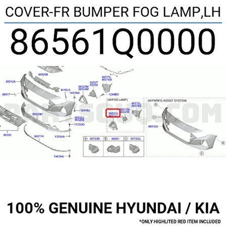 İ20 Sis Kapağı Sol 2020- Oem No (86561Q0000)