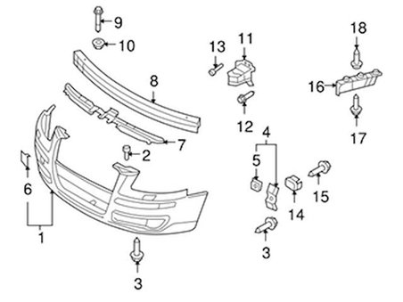 Audi A3 Ön Tampon Çeki Demiri Kapağı Astarlı 03 (Oem No:  8P4807241Gru)