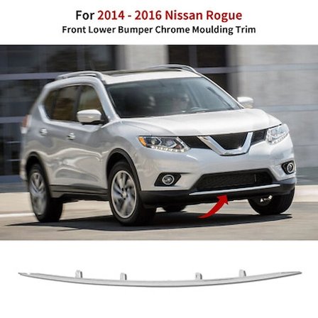 Nissan X-Trail Ön Tampon Bandı Nikelaj Alt 2013-2016 (Oem No: 62072-4Ba0A)