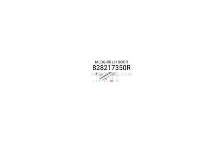 Renault Captur Arkapı Bandı Nikelaj Bandı Sol 2012-  (Oem No:  828217350R)